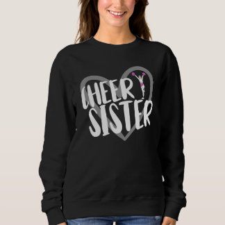 Cheer Sister Heart Cheerleading Sweatshirt