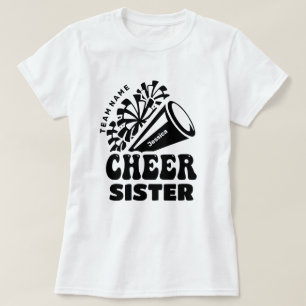 Cheer Sister with Custom Team Name & Kid's Name T-Shirt