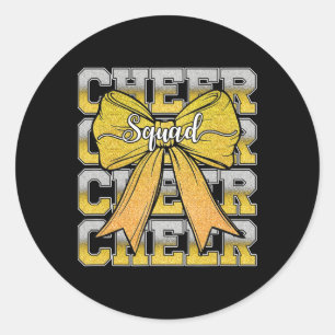 Cheer Squad Funny Cheerleader Cheerleading Coquett Classic Round Sticker