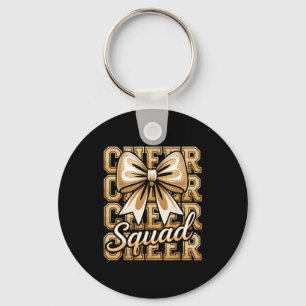 Cheer Squad Gold Funny Srt Cheerleader Cheerleadin Key Ring