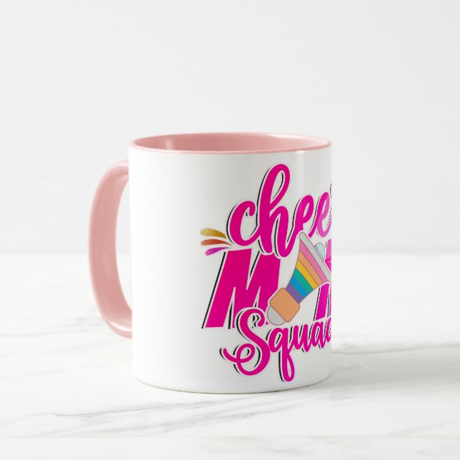 Cheer Squad Mum Rainbow Coffee Mug (Front Left)
