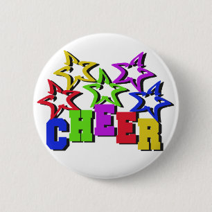 Cheer Stars 6 Cm Round Badge
