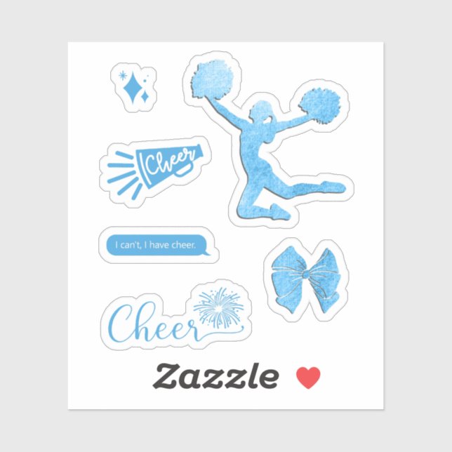 Cheer Sticker Pack, Cheerleader (Sheet)