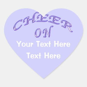 Cheer Stickers with Two Text Boxes for Your Text