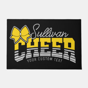 Cheer Team ADD NAME School Athlete Cheerleader Doormat