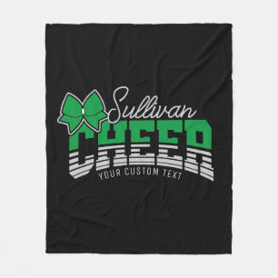 Cheer Team ADD NAME School Athlete Cheerleader  Fleece Blanket