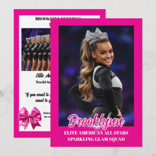Cheer Team Cheerleader Signature Cards