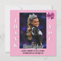 Cheer Team Cheerleader Thank You Cards