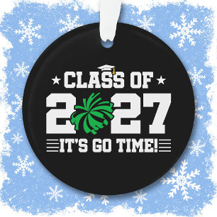 Cheer Team Graduation Go Time Senior Class of 2027 Ornament