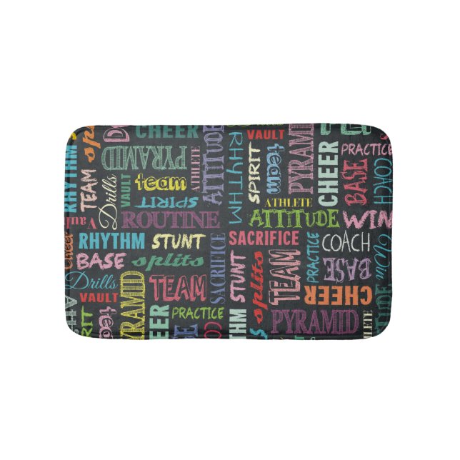 Cheer Terms On The Chalkboard Bath Mat (Front)