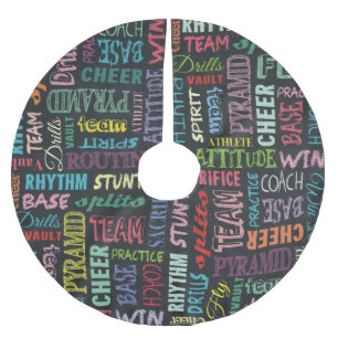 Cheer Terms On The Chalkboard Brushed Polyester Tree Skirt