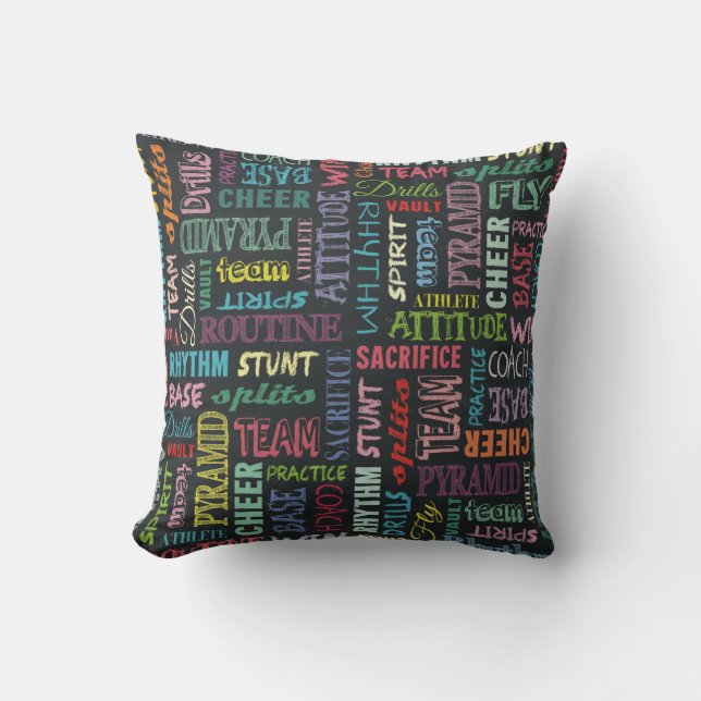 Cheer Terms On The Chalkboard Cushion (Front)