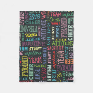 Cheer Terms On The Chalkboard Fleece Blanket