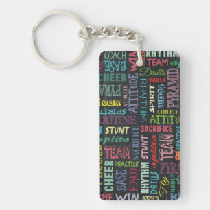 Cheer Terms On The Chalkboard Key Ring