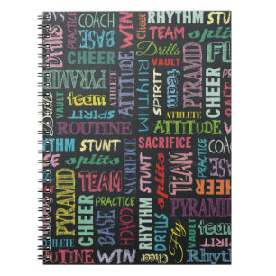 Cheer Terms On The Chalkboard Spiral Notebook