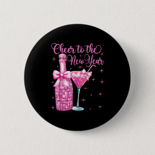 Cheer To The New Year Happy New Year 2026 Party  6 Cm Round Badge
