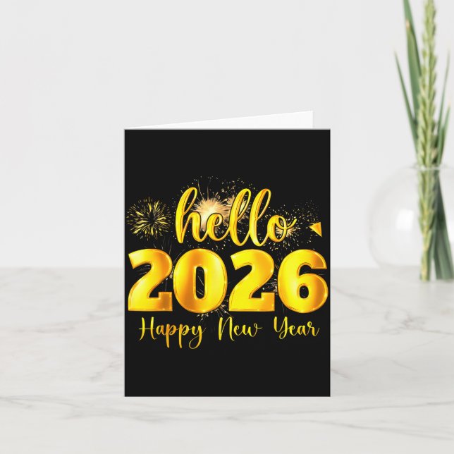 Cheer To The New Year Happy New Year 2026 Party  Card (Front)