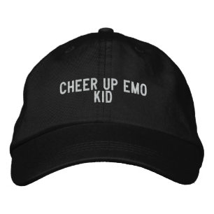 cheer up emo kid embroidered hat