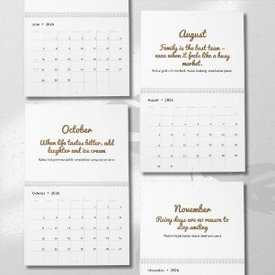 Cheerful 2026 Quote Calendar