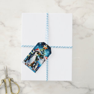 Cheerful and inviting Christmas illustration Gift Tags