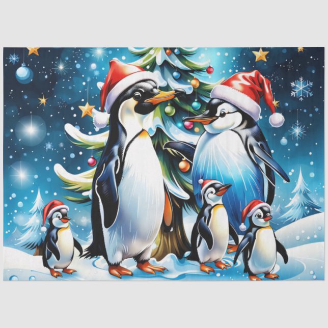 Cheerful and inviting Christmas illustration  Tissue Paper (Front)