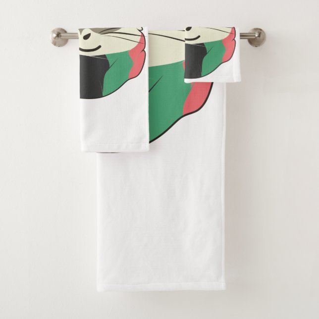 Cheerful and lighthearted hamster bath towel set (Insitu)