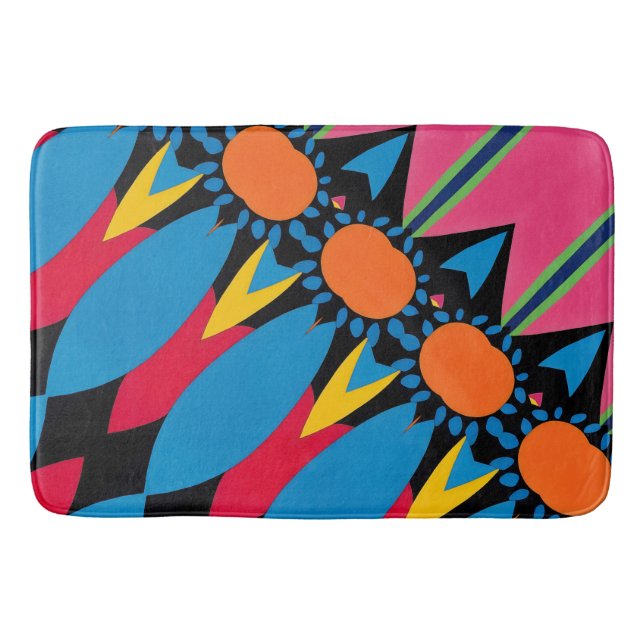 Cheerful and lively Abstract symmetry Bath Mat (Front)