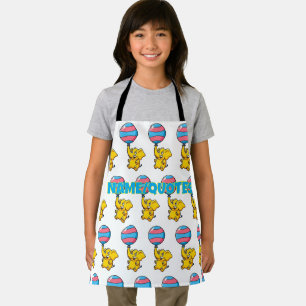 Cheerful Baby Elephant Hot Air Balloon Apron