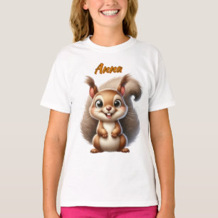 Cheerful Baby Squirrel - Customisable Kids'  T-Shirt