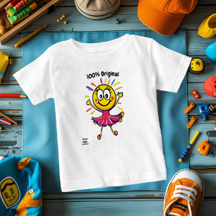 Cheerful Ballerina Emoji – Fun and Colourful Baby T-Shirt