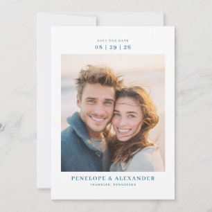 Cheerful Beach Casual Photo Save The Date