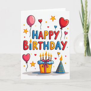 Cheerful Birthday Balloon Card