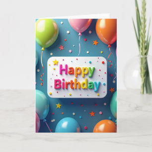 Cheerful Birthday Plaque Card