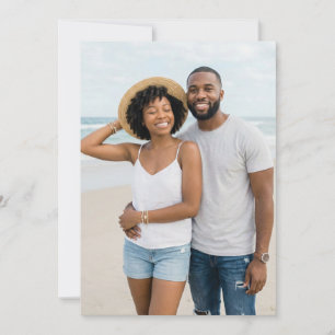 Cheerful Blue Beach Photo Invitation