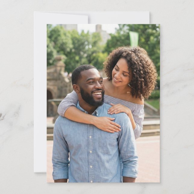 Cheerful Blue Casual Photo Invitation (Front)