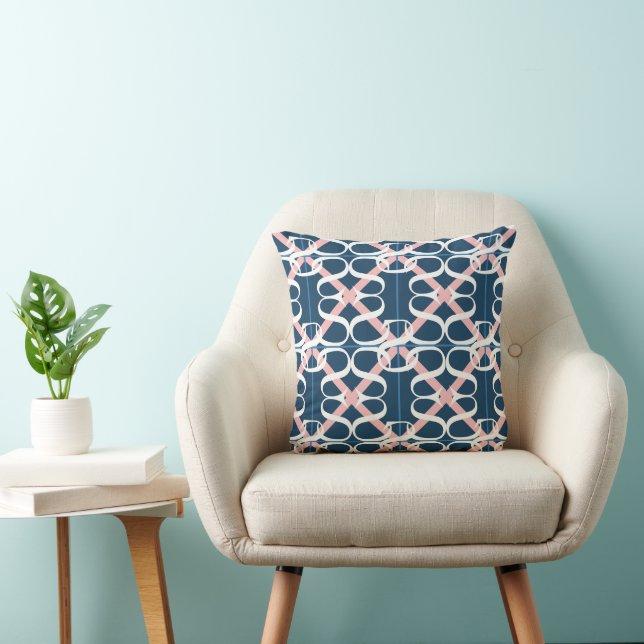Cheerful Blues and Pinks Cushion (Chair)