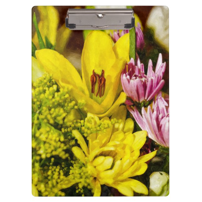 Cheerful Bouquet Painterly Clipboard (Front)