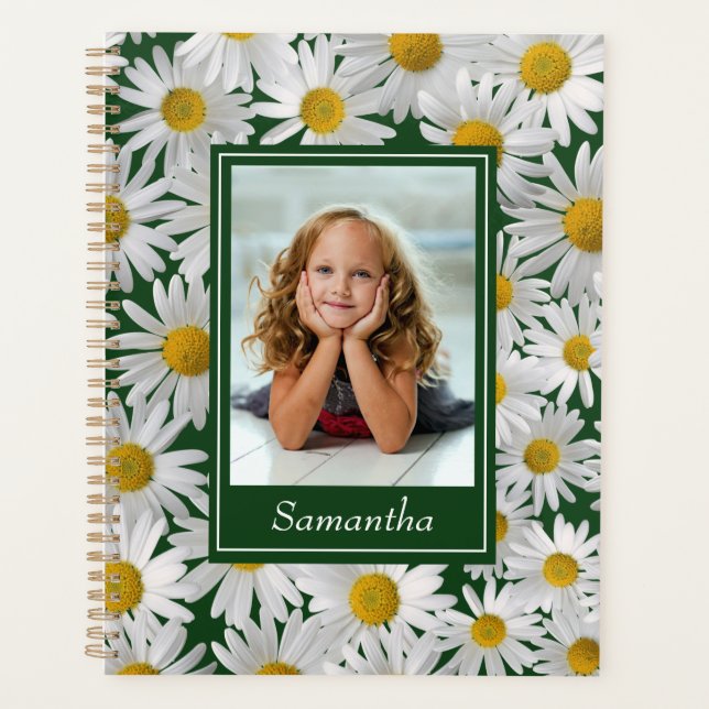 Cheerful Bright Daisy Custom Photo – Planner (Front)