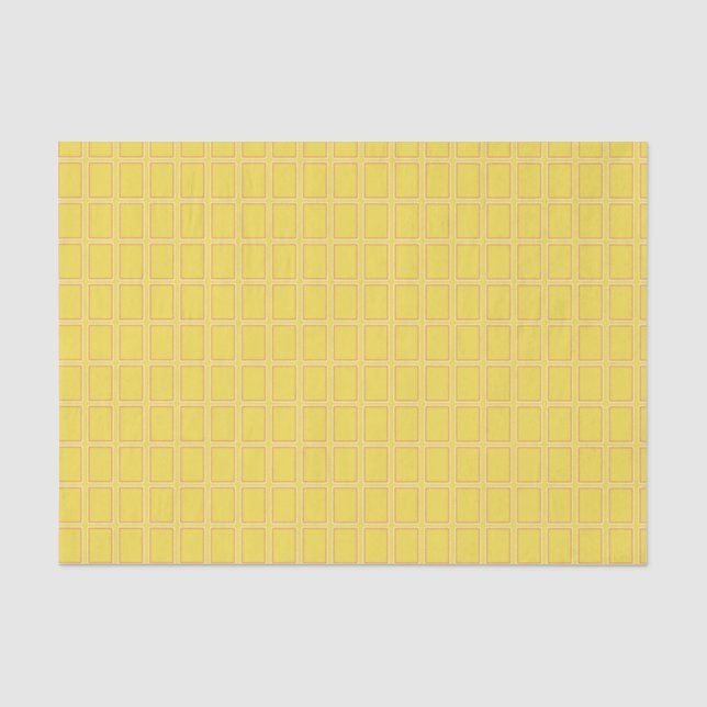 Cheerful Bright Orange White Geometric Pattern Tissue Paper (Front)