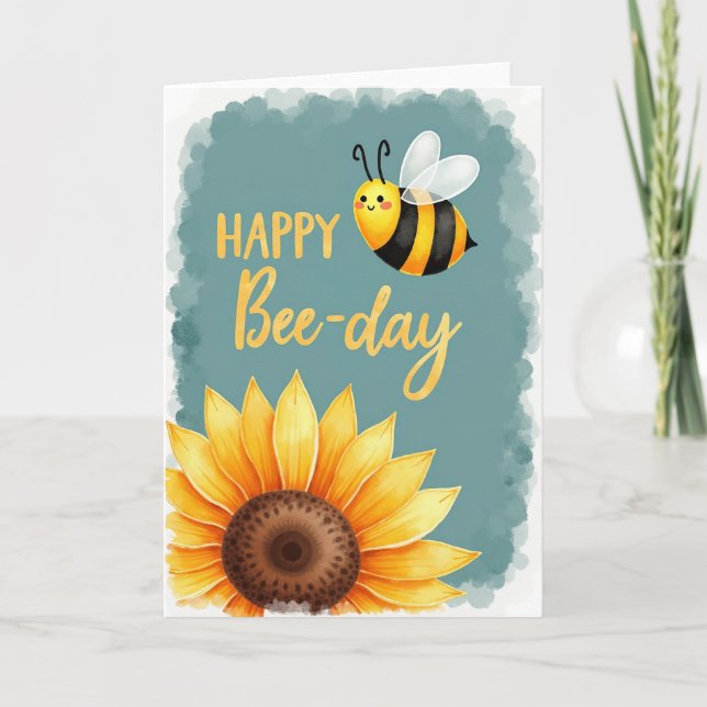 Cheerful Bug Bloom Card (Front)