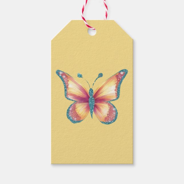 Cheerful Butterfly Gift Tags (Front)