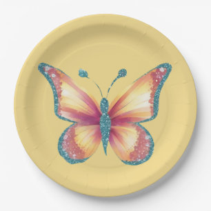 Cheerful Butterfly Paper Plate