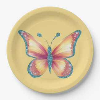 Cheerful Butterfly Paper Plate