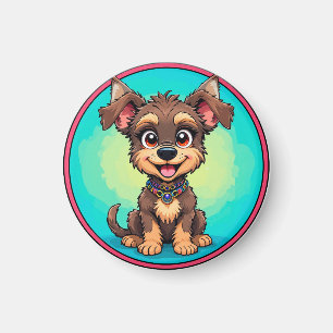 Cheerful Cartoon Dog Magnet