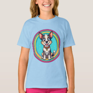 Cheerful Cartoon Dog T-Shirt