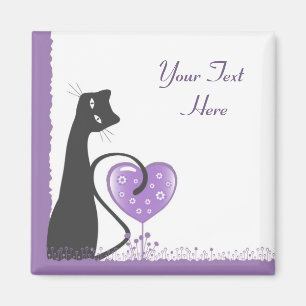 Cheerful Cat Magnet Design