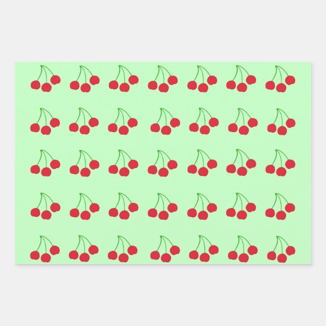 Cheerful Cherries Wrapping Paper (Front 3)