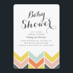 Cheerful Chevron Baby Shower Invite<br><div class="desc">Modern and colourful party invite design by Shelby Allison.</div>