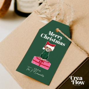 Cheerful Chihuahua Dog Christmas Personalize Gift Tags