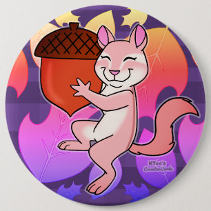 Cheerful Chipmunk - 6 Cm Round Badge